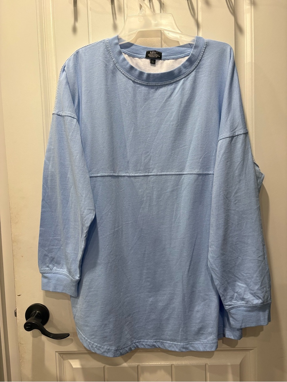 Light Blue Long Sleeve Crewneck Shirt - MSC